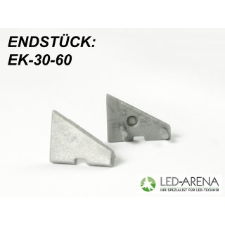 Endkappen \EK-30-60\ Profil Eckprofil 30-60° Grau