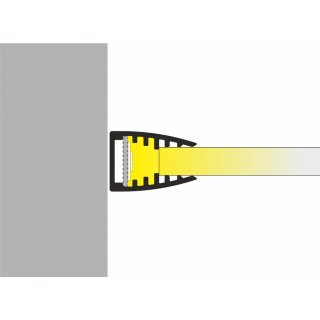 GK6-10 200cm LED-Profil Silber H12,5*B18mm Glaskanten-Profil