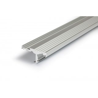 DUO-STEP10 200cm LED-Profil silber H20,6*B41,5mm Teppen-Profil
