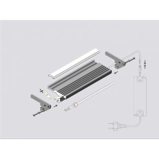 DUO-STEP10-ABD 200cm LED-Profil silber  Teppen-Profil