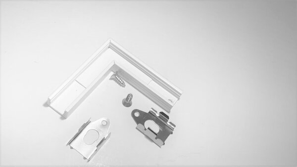 AU-MINI8-L-Verbinder-90 50x50mm Montageset weiss