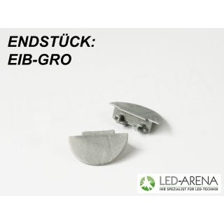 Endstück \EIB-GRO\ Aluminium LED Profil Grau