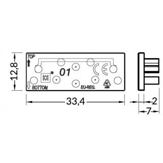 L30-04 T13 Alu-Einputz-Profil  Endkappe silber aus Kunststoff pro Stck