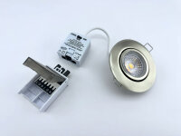 EIONLED 7W Einbauleuchte Edelstahl Flach 770LM Dimmbar IP65 Gekapselt 300°Schwenkbar CCT 3in1 (UWW-WW-NW) DA:68mm T:30mm