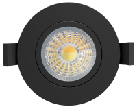 EIONLED 7W Einbauleuchte Schwarz Flach 770LM Dimmbar IP65 Gekapselt 300°Schwenkbar CCT 3in1 (UWW-WW-NW) DA:68mm T:30mm