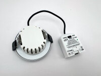 EIONLED 7W Einbauleuchte Silber Flach 770LM Dimmbar IP65 Gekapselt 300°Schwenkbar CCT 3in1 (UWW-WW-NW) DA:68mm T:30mm