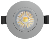 EIONLED 7W Einbauleuchte Silber Flach 770LM Dimmbar IP65 Gekapselt 300°Schwenkbar CCT 3in1 (UWW-WW-NW) DA:68mm T:30mm