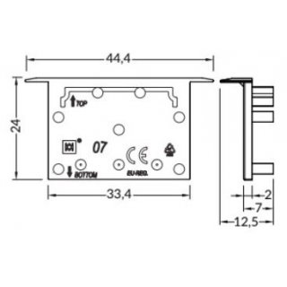 L30 EB07-T23 Alu-Einbau-Profil  Endkappe silber aus Kunststoff pro Stck