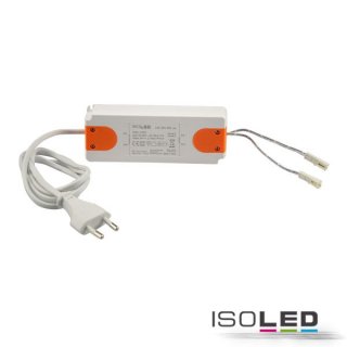 LED Trafo MiniAMP 24V/DC, 0-50W, 120cm Kabel mit Flachstecker, sekundär 2 female Buchsen H23 x B60 x L150mm IP20 24V DC