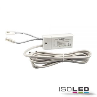 LED Trafo MiniAMP 24V/DC, 0-30W, 200cm Kabel mit Flachstecker, sekundär 2 female Buchsen H19,1 x B41 x L91mm IP20 100-240V AC
