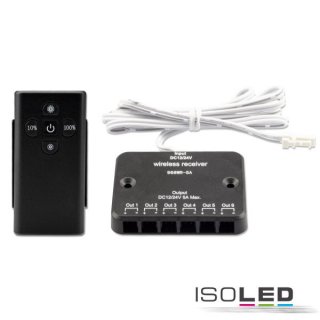 MiniAMP LED Touch/Funk PWM-Controller, 1 Kanal, 12-24V DC 5A, inkl. Fernbedienung H10 x B50 x L60mm IP20 12-24V DC