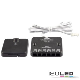 MiniAMP LED Touch/Funk PWM-Controller mit PIR Sensor, 1 Kanal, 12-24V DC 5A, inkl. Funktaster H10 x B50 x L60mm IP20 12-24V DC