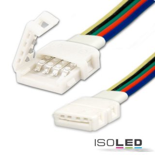 Clip-Verbinder mit Kabel (max. 5A) für 5-pol. IP20 Flexstripes mit Breite 12mm, Pitch-Abstand >12mm H0 x B0 x L0mm IP20