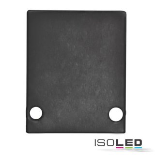 Endkappe EC89B Aluminium schwarz RAL 9005 für Profil HIDE SINGLE inkl. Schrauben H0 x B0 x L0mm