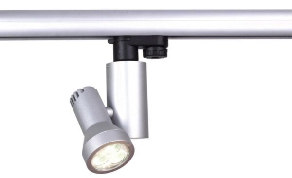 3-Phasen-Spot, Brazo, 9,9 W, 6000 K, Silber, 220-240 V/AC, 50 / 60 Hz, IP 20
