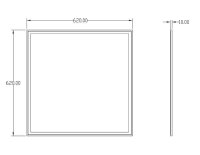 Einlegepanel, CCT 625x625, 50 W, 3000-5500 K, Weiß, Spannungskonstant, 24 V/DC, IP 20