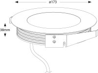 Bodeneinbauleuchte, Flat 24V 150, 17 W, RGB, Silber, Spannungskonstant, 24 V/DC, IP 67