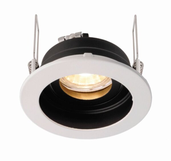 Einbaustrahler, Enif Round, 1x max. 35 W MR16, Weiß, Spannungskonstant, 12 V/AC/DC, IP 20