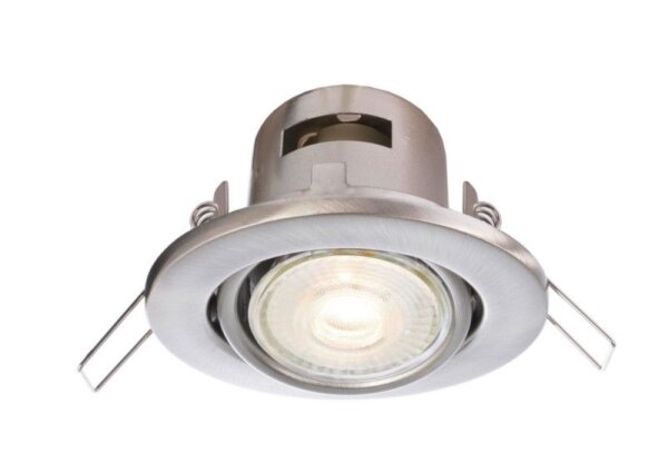 Einbaustrahler, Deneb, 1x max. 50 W GU10, Silber, 220-240 V/AC, 50 / 60 Hz, IP 20