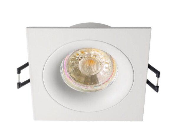 Einbaustrahler, Sirrah Square, 1x max. 35 W MR16, Weiß, Spannungskonstant, 12 V/AC/DC, IP 20