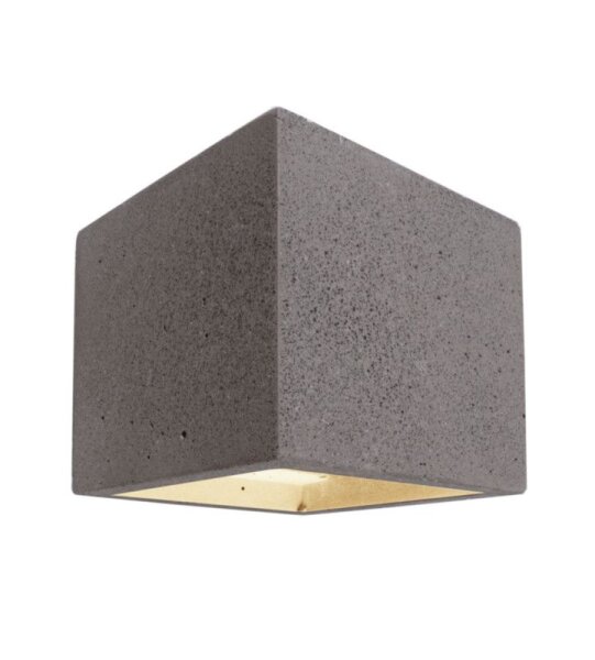 Wandaufbauleuchte, Cube, 1x max. 25 W G9, Dunkelgrau, 220-240 V/AC, 50 / 60 Hz, IP 20