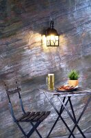 Wandaufbauleuchte, Sargas, 1x max. 60 W E27, Schwarz,...