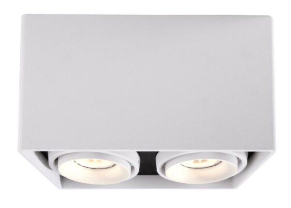 Deckenaufbauleuchte, Mona II, 2x max. 50 W GU10, Weiß, 220-240 V/AC, 50 / 60 Hz, IP 20