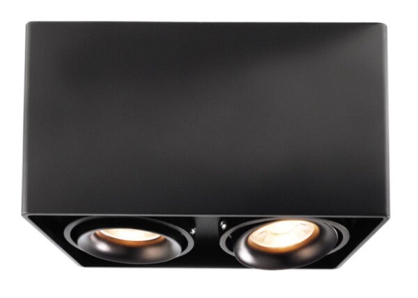 Deckenaufbauleuchte, Mona II, 2x max. 50 W GU10, Schwarz, 220-240 V/AC, 50 / 60 Hz, IP 20