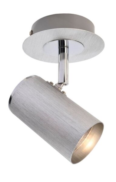Deckenaufbauleuchte, Indi I, 1x max. 50 W GU10, Silber, 220-240 V/AC, 50 / 60 Hz, IP 20