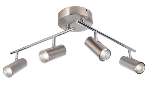 Deckenaufbauleuchte, Becrux IV, 21 W, DIM, 3000 K, Silber, 220-240 V/AC, 50 / 60 Hz, IP 20