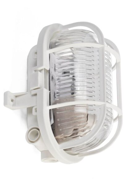 Decken- und Wandaufbauleuchte, Syrma Oval, 1x max. 42 W E27, Weiß, 220-240 V/AC, 50 / 60 Hz, IP 44