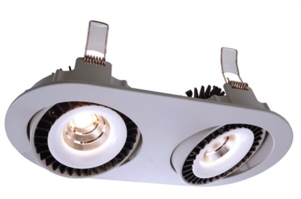 Einbaustrahler, Shop II, 30 W, 4000 K, Silber, Stromkonstant, 30 V/DC, Bemessungsstrom: 500 mA, IP 2