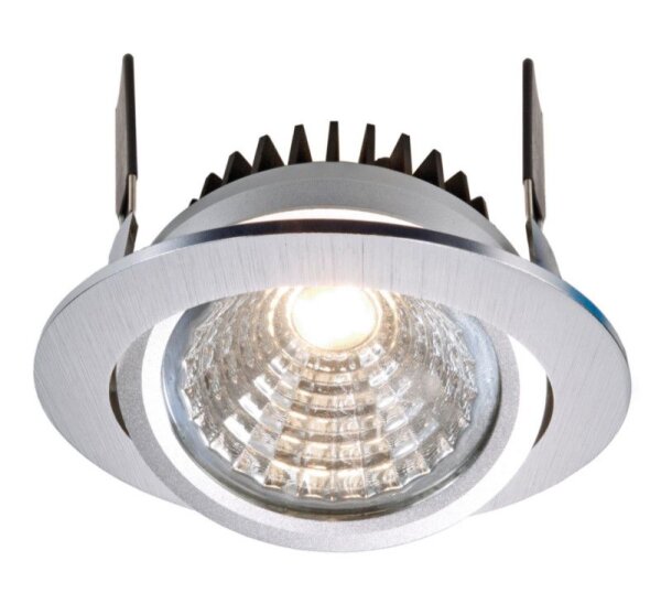 Einbaustrahler, COB-95-24V-4000K-Rund-Silber, Spannungskonstant, 24 V/DC, IP 20