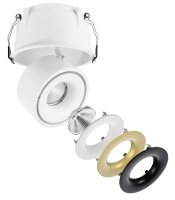 Einbaustrahler, Uni 2 Max Tilt, 24 W, 3000 K, Weiß,...