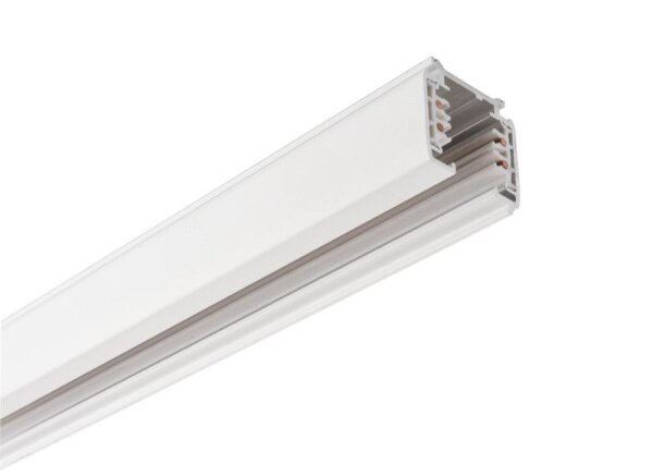 3-Phasen Schienensystem, D Line Aufbaustromschiene 2m, weiß, Verkehrsweiß RAL 9016, 220-440 V/AC, IP