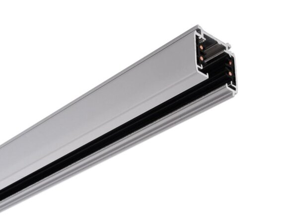 3-Phasen Schienensystem, D Line Aufbaustromschiene 2m, Hellgrau, Fenstergrau RAL 7040, 220-440 V/AC,