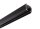 3-Phasen Schienensystem, D Line Aufbaustromschiene 2m, schwarz, Graphitschwarz RAL 9011, 220-440 V/A