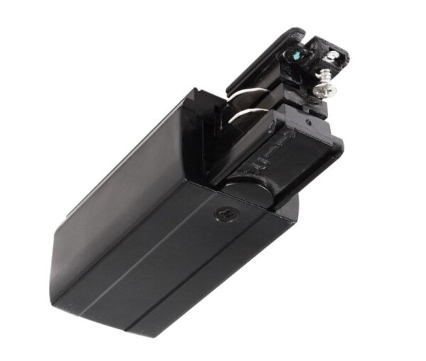 3-Phasen Schienensystem, D Line elektrischer Einspeiser rechts, Graphitschwarz RAL 9011, 220-440 V/A