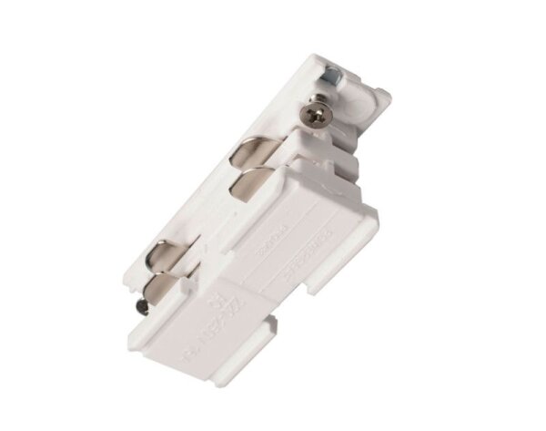 3-Phasen Schienensystem, D Line elektrischer Verbinder, Verkehrsweiß RAL 9016, 220-440 V/AC, IP 20