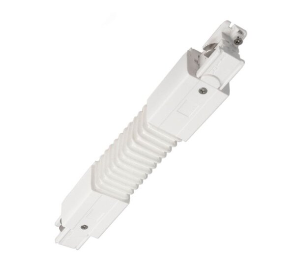 3-Phasen Schienensystem, D Line Flexverbinder links-rechts, Verkehrsweiß RAL 9016, 220-440 V/AC, IP