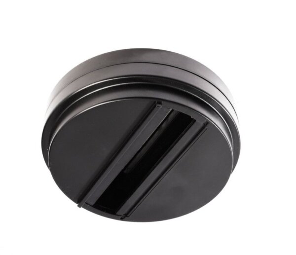 3-Phasen Schienensystem, D Line Aufbau-Adapter für Leuchten, Graphitschwarz RAL 9011, 220-240 V/AC,