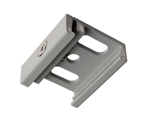 3-Phasen Schienensystem, D Line Montagehalter Deckenbefestigung Flex, Hellgrau, Fenstergrau RAL 7040