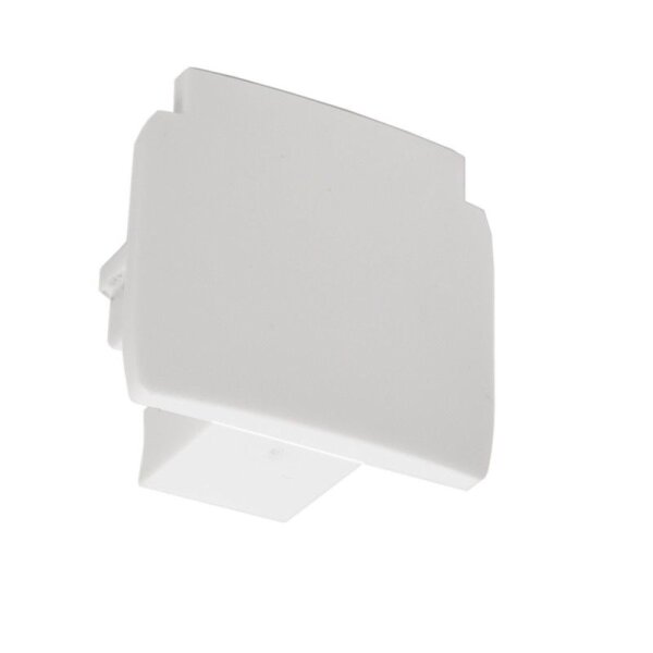 3-Phasen Schienensystem, D Line/Dali Endkappe für Aufbauschiene, Verkehrsweiß RAL 9016