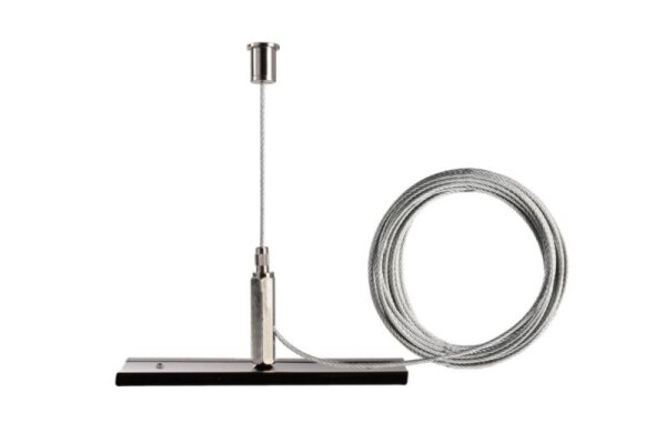 3-Phasen Schienensystem, D Line/Dali Seilabhängungshalter Mini mit 5,0m Abhängeseil, Graphitschwarz