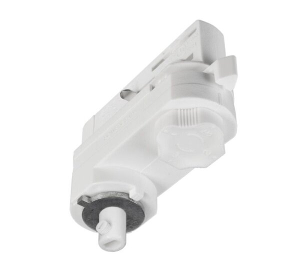 3-Phasen Schienensystem, D Line 3-Phasen Adapter für Leuchtenmontage, Verkehrsweiß RAL 9016, 220-240