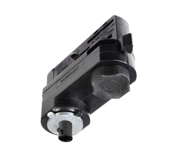 3-Phasen Schienensystem, D Line 3-Phasen Adapter für Leuchtenmontage, Graphitschwarz RAL 9011, 220-2