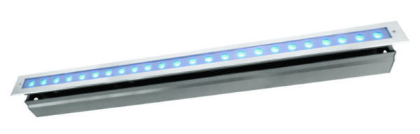 Bodeneinbauleuchte, Line VI, 42,8 W, RGB, Silber, Spannungskonstant, 24 V/DC, IP 67