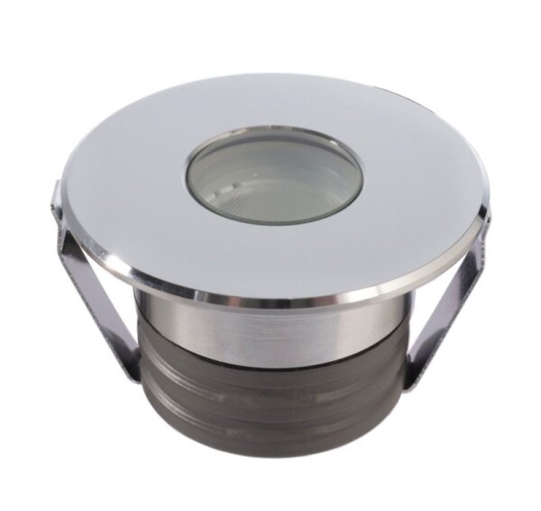 Bodeneinbauleuchte, Peacock, 2 W, 3000 K, Silber, 220-240 V/AC, 50 / 60 Hz, IP 67