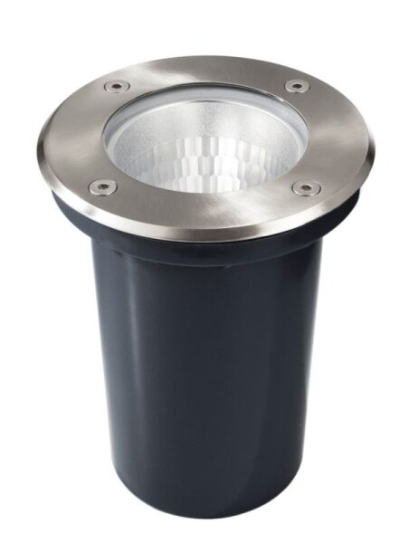 Bodeneinbauleuchte, Phakt Round Set, 1x max. 9 W E27, Silber, 220-240 V/AC, 50 / 60 Hz, IP 67