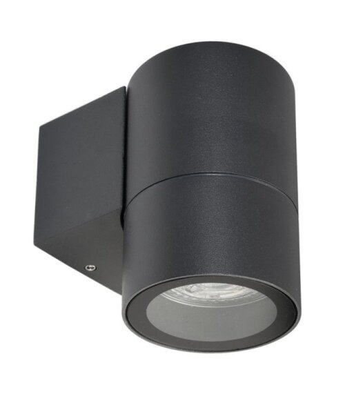 Wandaufbauleuchte, Achernar Down, 1x max. 50 W GU10, Schwarz, 220-240 V/AC, 50 / 60 Hz, IP 65